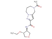 5-acetyl-N-[(3S*,4R*)-4-ethoxytetrahydrofuran-3-yl]-5,6,7,8-tetrahydro-4H-pyrazolo[1,5-a][1,4]diazepine-2-carboxamide
