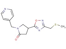 4-{3-[(methylthio)methyl]-1,2,4-oxadiazol-5-yl}-1-(4-pyridinylmethyl)-2-pyrrolidinone