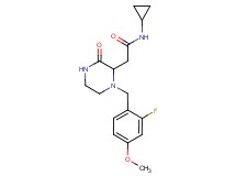 N-cyclopropyl-2-[1-(2-fluoro-4-methoxybenzyl)-3-oxo-2-piperazinyl]acetamide