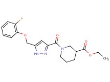 ethyl 1-({5-[(2-fluorophenoxy)methyl]-1H-pyrazol-3-yl}carbonyl)-3-piperidinecarboxylate