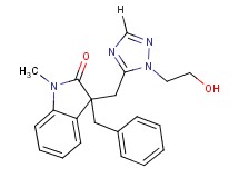 3-benzyl-3-{[1-(2-hydroxyethyl)-1H-1,2,4-triazol-5-yl]methyl}-1-methyl-1,3-dihydro-2H-indol-2-one