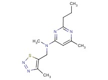 N,6-dimethyl-N-[(4-methyl-1,2,3-thiadiazol-5-yl)methyl]-2-propylpyrimidin-4-amine