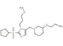 1-{[2-(cyclopentylsulfonyl)-1-(3-methoxypropyl)-1H-imidazol-5-yl]methyl}-3-propoxypiperidine
