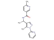6-methyl-N-{1-[5-methyl-1-(2-pyridinyl)-1H-pyrazol-4-yl]ethyl}nicotinamide