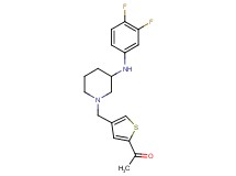 1-[4-({3-[(3,4-difluorophenyl)amino]-1-piperidinyl}methyl)-2-thienyl]ethanone