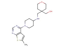 [4-({[1-(6-methylthieno[2,3-d]pyrimidin-4-yl)piperidin-4-yl]amino}methyl)tetrahydro-2H-pyran-4-yl]methanol