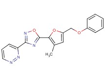 3-{5-[3-methyl-5-(phenoxymethyl)-2-furyl]-1,2,4-oxadiazol-3-yl}pyridazine