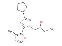 1-[3-cyclopentyl-5-(4-methyl-1,3-oxazol-5-yl)-1H-1,2,4-triazol-1-yl]butan-2-ol