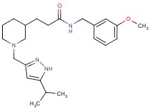 3-{1-[(5-isopropyl-1H-pyrazol-3-yl)methyl]-3-piperidinyl}-N-(3-methoxybenzyl)propanamide