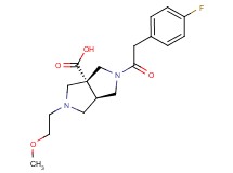 (3aR*,6aR*)-2-[(4-fluorophenyl)acetyl]-5-(2-methoxyethyl)hexahydropyrrolo[3,4-c]pyrrole-3a(1H)-carboxylic acid