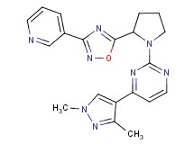 4-(1,3-dimethyl-1H-pyrazol-4-yl)-2-[2-(3-pyridin-3-yl-1,2,4-oxadiazol-5-yl)pyrrolidin-1-yl]pyrimidine