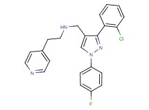 N-{[3-(2-chlorophenyl)-1-(4-fluorophenyl)-1H-pyrazol-4-yl]methyl}-2-(4-pyridinyl)ethanamine