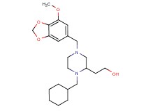 2-{1-(cyclohexylmethyl)-4-[(7-methoxy-1,3-benzodioxol-5-yl)methyl]-2-piperazinyl}ethanol