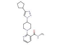2-[4-(4-cyclopentyl-1H-1,2,3-triazol-1-yl)-1-piperidinyl]-N-methylnicotinamide trifluoroacetate