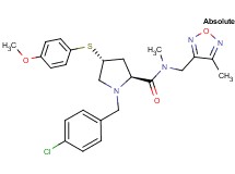 (4R)-1-(4-chlorobenzyl)-4-[(4-methoxyphenyl)thio]-N-methyl-N-[(4-methyl-1,2,5-oxadiazol-3-yl)methyl]-L-prolinamide