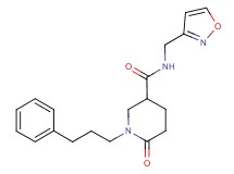 N-(3-isoxazolylmethyl)-6-oxo-1-(3-phenylpropyl)-3-piperidinecarboxamide