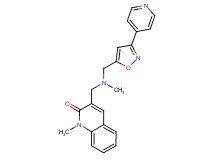 1-methyl-3-[(methyl{[3-(4-pyridinyl)-5-isoxazolyl]methyl}amino)methyl]-2(1H)-quinolinone
