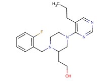 2-[1-(2-fluorobenzyl)-4-(5-propyl-4-pyrimidinyl)-2-piperazinyl]ethanol