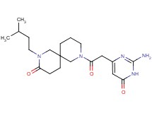 8-[(2-amino-6-oxo-1,6-dihydropyrimidin-4-yl)acetyl]-2-(3-methylbutyl)-2,8-diazaspiro[5.5]undecan-3-one