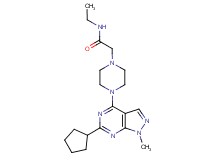 2-[4-(6-cyclopentyl-1-methyl-1H-pyrazolo[3,4-d]pyrimidin-4-yl)-1-piperazinyl]-N-ethylacetamide