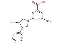 2-[(3R*,4S*)-3-amino-4-phenylpyrrolidin-1-yl]-6-methylpyrimidine-4-carboxylic acid