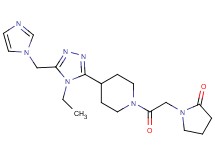 1-(2-{4-[4-ethyl-5-(1H-imidazol-1-ylmethyl)-4H-1,2,4-triazol-3-yl]piperidin-1-yl}-2-oxoethyl)pyrrolidin-2-one