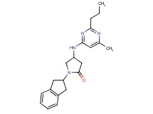 1-(2,3-dihydro-1H-inden-2-yl)-4-[(6-methyl-2-propylpyrimidin-4-yl)amino]pyrrolidin-2-one