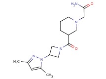 2-(3-{[3-(3,5-dimethyl-1H-pyrazol-1-yl)-1-azetidinyl]carbonyl}-1-piperidinyl)acetamide