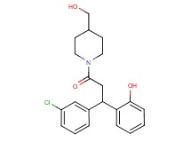 2-{1-(3-chlorophenyl)-3-[4-(hydroxymethyl)-1-piperidinyl]-3-oxopropyl}phenol
