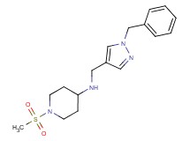 N-[(1-benzyl-1H-pyrazol-4-yl)methyl]-1-(methylsulfonyl)piperidin-4-amine