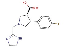 (3S*,4R*)-4-(4-fluorophenyl)-1-(1H-imidazol-2-ylmethyl)pyrrolidine-3-carboxylic acid