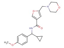 N-[cyclopropyl(4-methoxyphenyl)methyl]-5-(4-morpholinylmethyl)-3-furamide