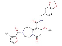 N-(1,3-benzodioxol-5-ylmethyl)-9-methoxy-3-(3-methyl-2-furoyl)-7-oxo-1,2,3,4,5,7-hexahydropyrido[1,2-d][1,4]diazepine-10-carboxamide
