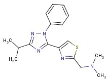 1-[4-(3-isopropyl-1-phenyl-1H-1,2,4-triazol-5-yl)-1,3-thiazol-2-yl]-N,N-dimethylmethanamine
