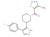 3-[4-(4-fluorophenyl)-1H-pyrazol-5-yl]-1-[(4-methyl-1,2,3-thiadiazol-5-yl)carbonyl]piperidine
