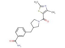 3-({1-[(2,4-dimethyl-1,3-thiazol-5-yl)carbonyl]pyrrolidin-3-yl}methyl)benzamide