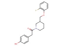 4-(2-{3-[(2-fluorophenoxy)methyl]-1-piperidinyl}-2-oxoethyl)phenol