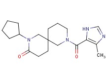 2-cyclopentyl-8-[(4-methyl-1H-imidazol-5-yl)carbonyl]-2,8-diazaspiro[5.5]undecan-3-one