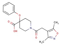 1-[(3,5-dimethylisoxazol-4-yl)acetyl]-4-phenoxypiperidine-4-carboxylic acid