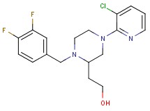 2-[4-(3-chloro-2-pyridinyl)-1-(3,4-difluorobenzyl)-2-piperazinyl]ethanol