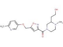 2-{1-methyl-4-[(5-{[(6-methylpyridin-3-yl)oxy]methyl}isoxazol-3-yl)carbonyl]piperazin-2-yl}ethanol
