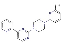 2-[4-(6-methyl-2-pyridinyl)-1-piperazinyl]-4-(2-pyridinyl)pyrimidine