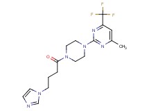 2-{4-[4-(1H-imidazol-1-yl)butanoyl]-1-piperazinyl}-4-methyl-6-(trifluoromethyl)pyrimidine