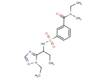 N-ethyl-3-({[1-(1-ethyl-1H-1,2,4-triazol-5-yl)propyl]amino}sulfonyl)-N-methylbenzamide