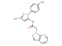 N-[3-methyl-1-(4-methylphenyl)-1H-pyrazol-5-yl]-2-(1H-pyrazolo[3,4-b]pyridin-1-yl)acetamide