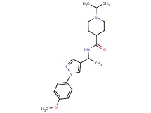 1-isopropyl-N-{1-[1-(4-methoxyphenyl)-1H-pyrazol-4-yl]ethyl}-4-piperidinecarboxamide