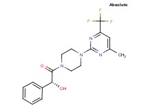 (1R)-2-{4-[4-methyl-6-(trifluoromethyl)-2-pyrimidinyl]-1-piperazinyl}-2-oxo-1-phenylethanol