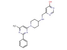 6-({[1-(6-methyl-2-phenylpyrimidin-4-yl)piperidin-4-yl]amino}methyl)pyrimidin-4-ol