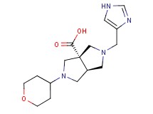(3aS*,6aS*)-2-(1H-imidazol-4-ylmethyl)-5-(tetrahydro-2H-pyran-4-yl)hexahydropyrrolo[3,4-c]pyrrole-3a(1H)-carboxylic acid