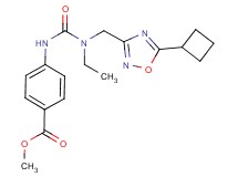 methyl 4-({[[(5-cyclobutyl-1,2,4-oxadiazol-3-yl)methyl](ethyl)amino]carbonyl}amino)benzoate